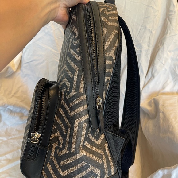 Gucci coated canvas and black leather backpack main image 5